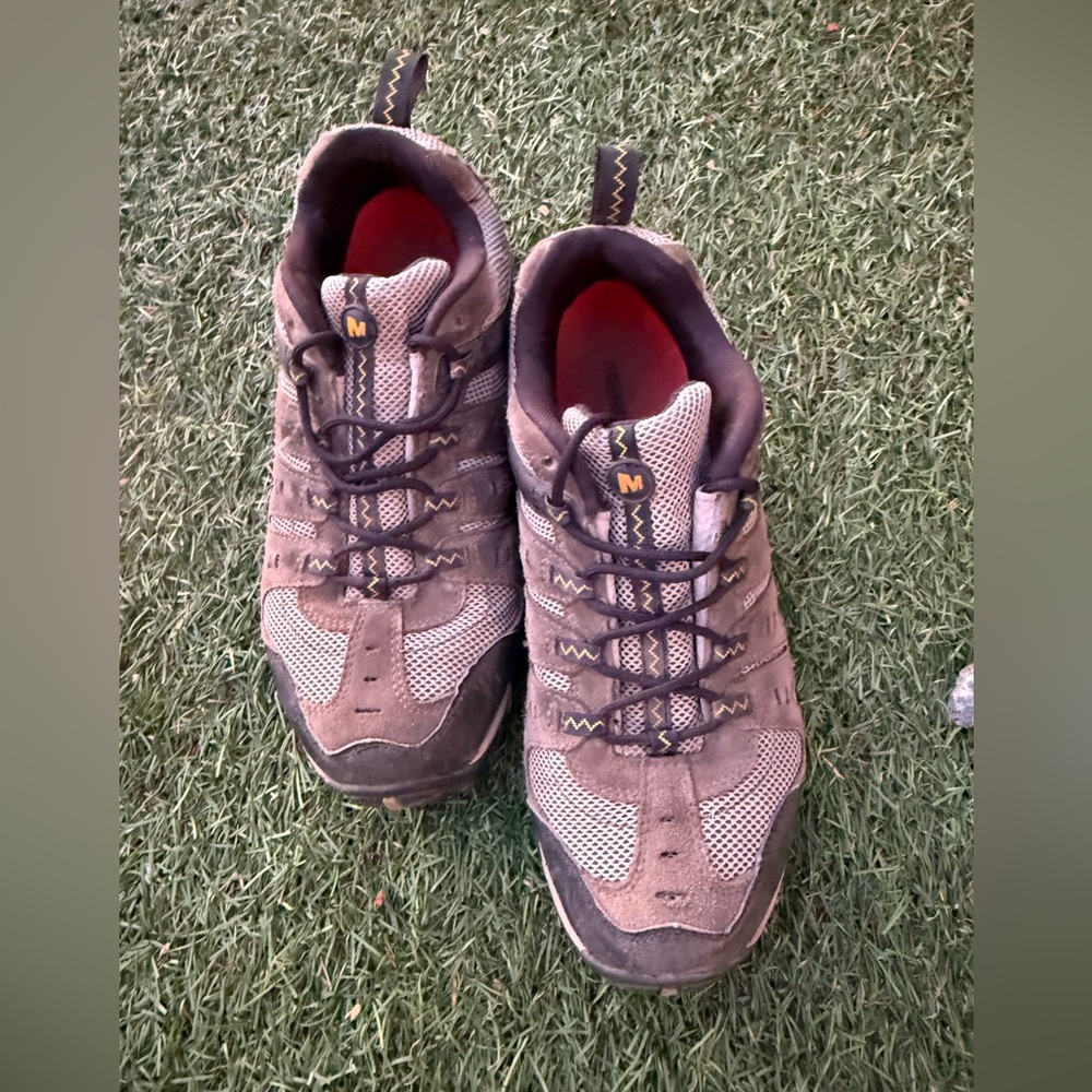 MERRELL Bungee Boulder/Old Gold Leather Trail Hiking Shoes Sz(12)